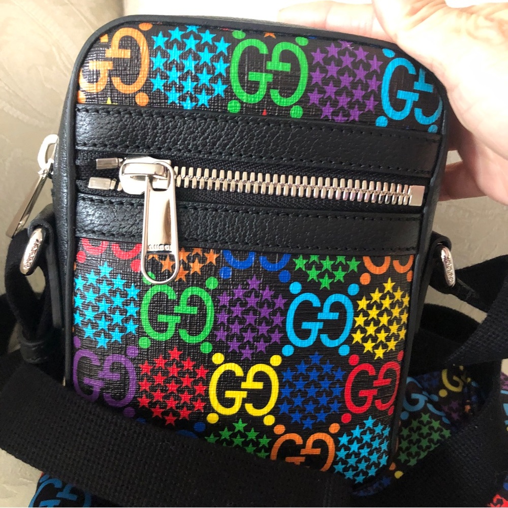 NEW Super Cute! GUCCI GG Psychedlic Shoulder Bag 598103 - Picture 7 of 13